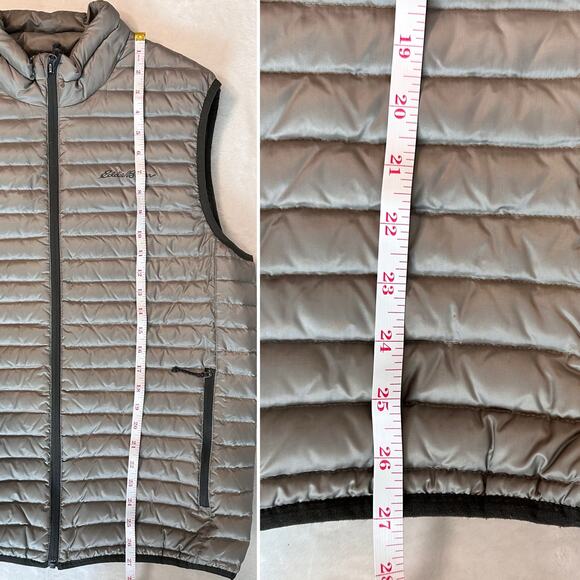 Eddie Bauer Vest EB700 Down Zip Vest Gray, Size M - LIKE NEW! - Picture 7 of 8